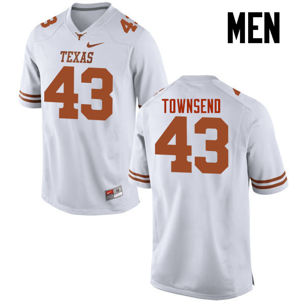 Men #43 Cameron Townsend Texas Longhorns College Football Jerseys-White